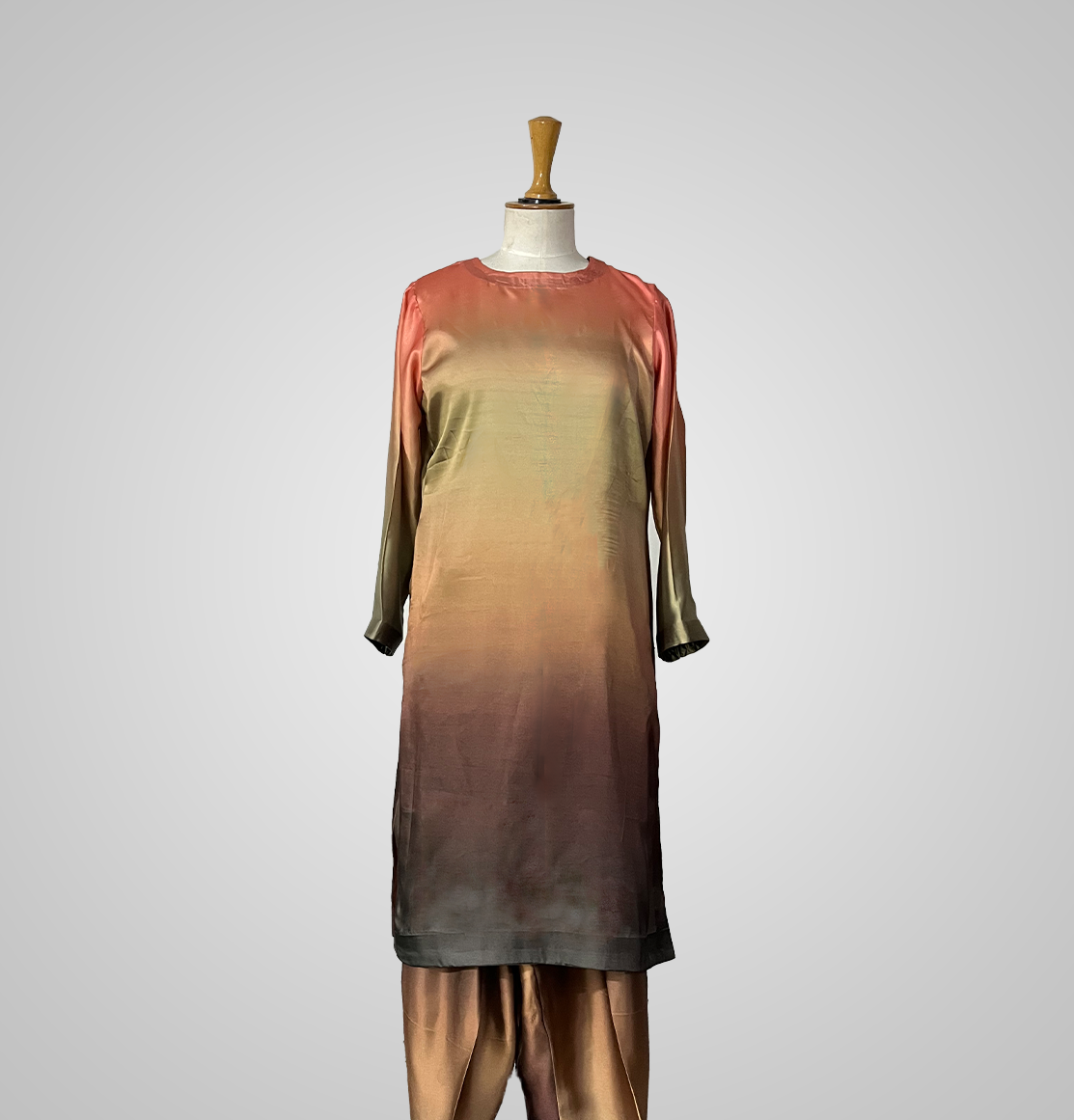 Sunset Aura Silk Stitched Suit