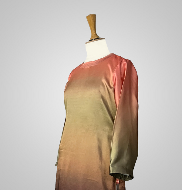 Sunset Aura Silk Stitched Suit