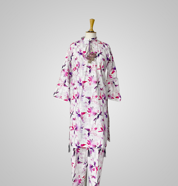 Blooming Violet Stitched Suit