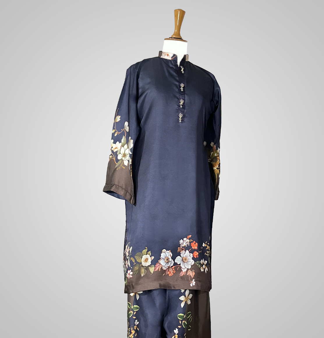 Silk Noir Floral Ensemble