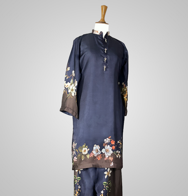 Silk Noir Floral Ensemble