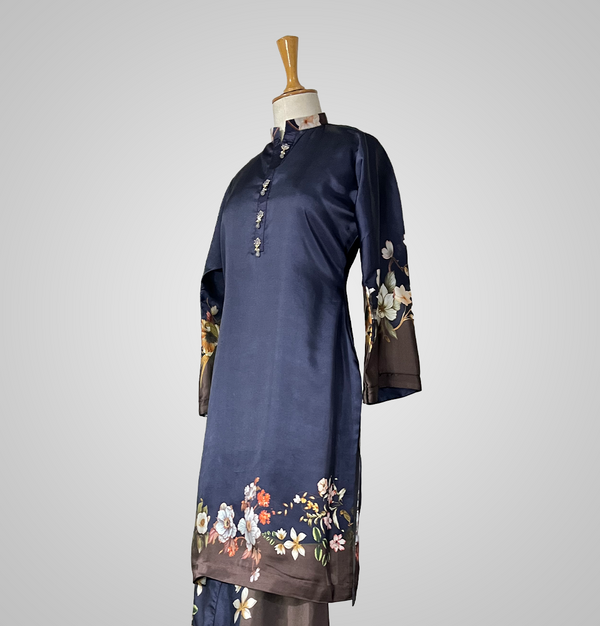 Silk Noir Floral Ensemble