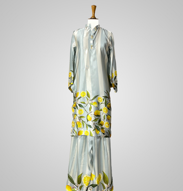 Lemon Mist Luxe Silk Kurta