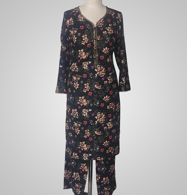 Midnight Autumn Khaddar Bloom