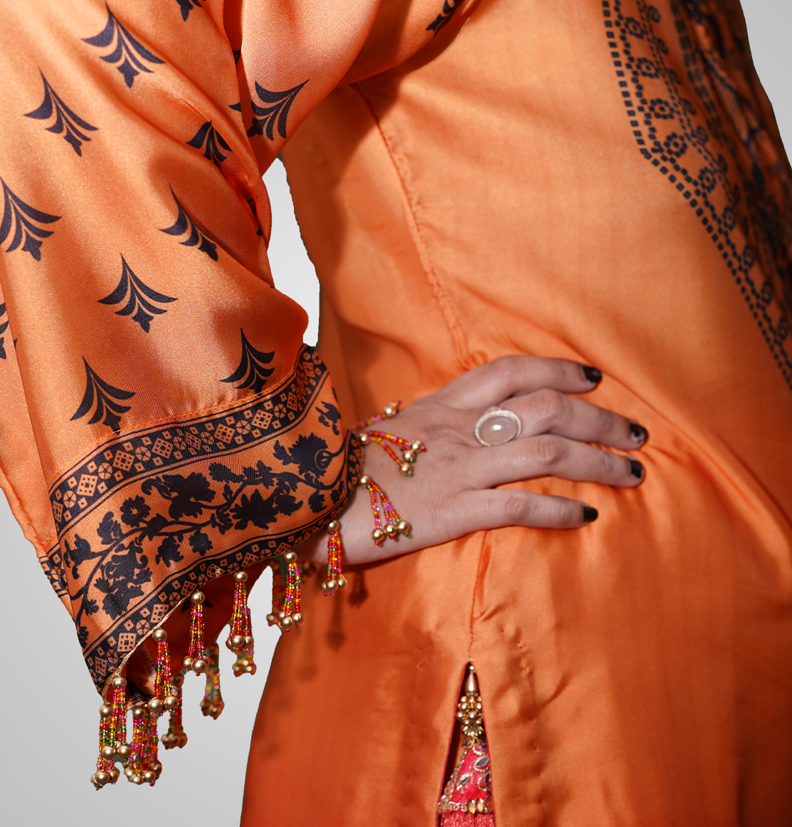 Amber Bloom Silk suit 2 piece